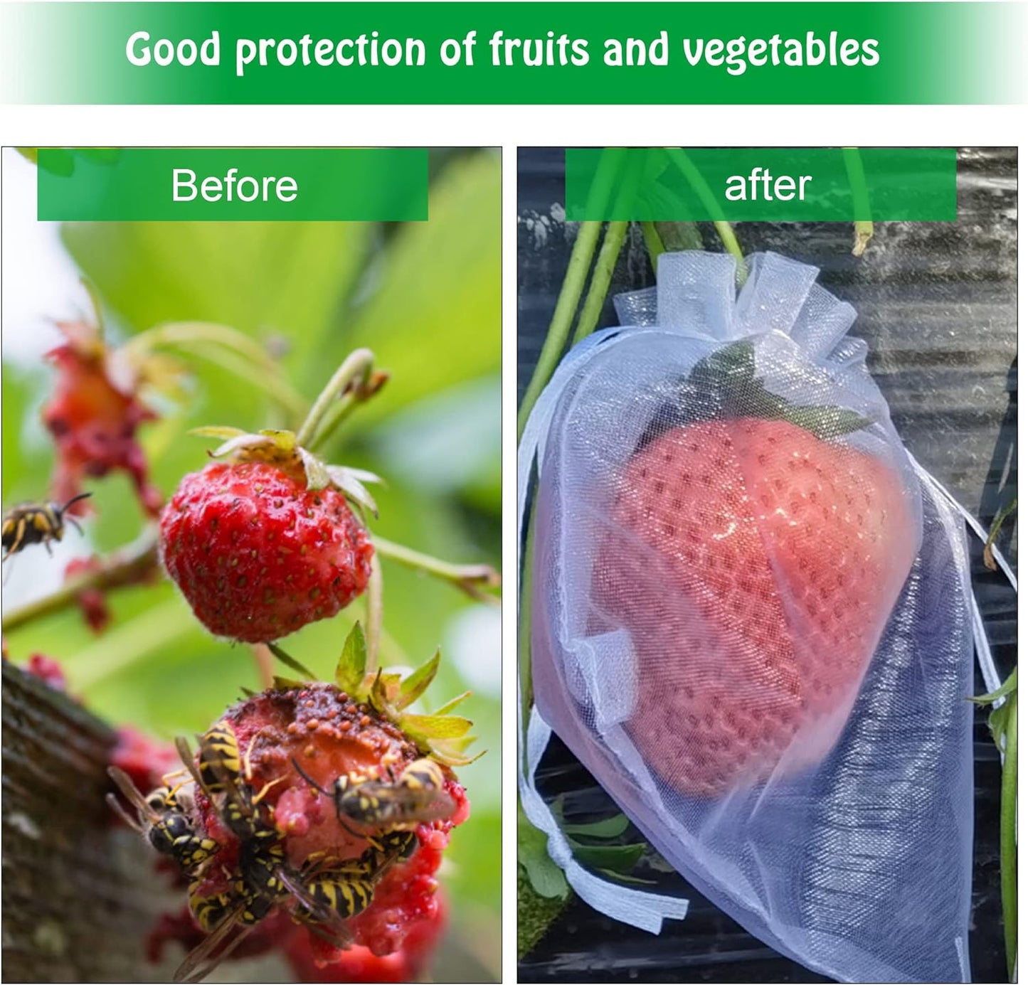 Bolsas de Malla para Frutas con Cierre de Cordón