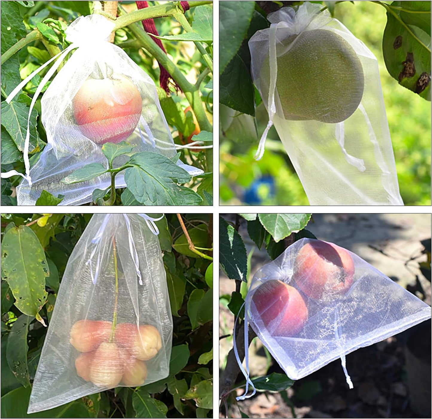 Bolsas de Malla para Frutas con Cierre de Cordón