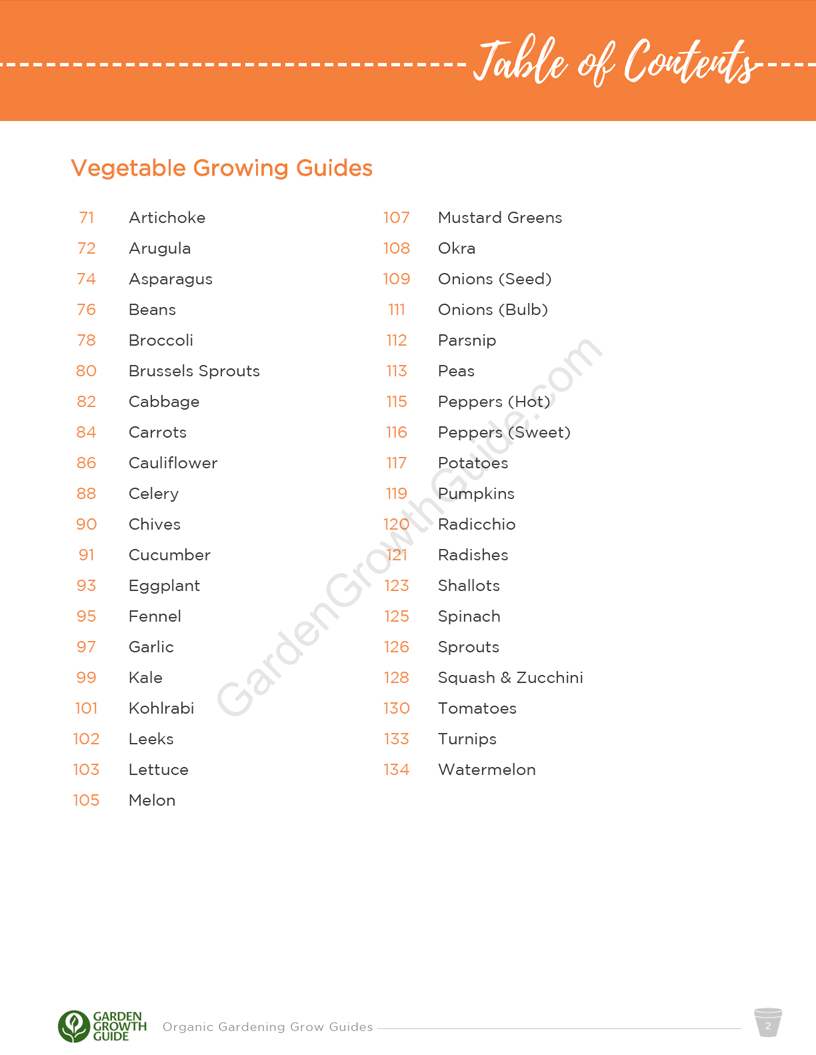 Ebook Guías de Cultivo de Jardinería de Verduras Orgánicas | Ebook Gardenizi