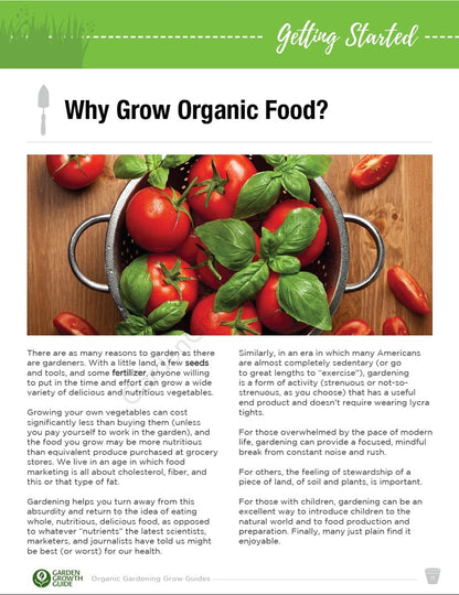 Ebook Guías de Cultivo de Jardinería de Verduras Orgánicas | Ebook Gardenizi